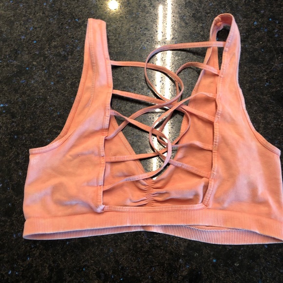 Free People Pink Bralette Size Medium - Picture 2 of 2
